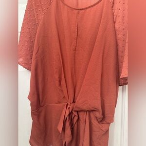 Flower and feather burnt organs blouse